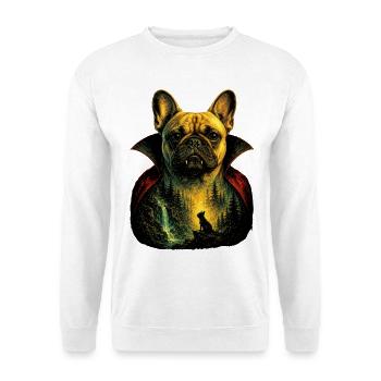 Halloween-hund Der Französischen Bulldogge Im - Unisex Pullover - Weiß - Vorne