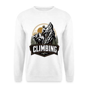 Escalader Vintage Climber Mountain en plein air - Sweat-shirt Unisexe - blanc - Devant