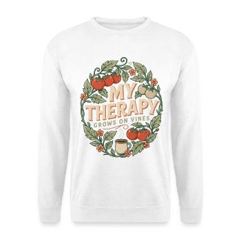 Ma thérapie se développe sur des vignes - Sweat-shirt Unisexe - blanc - Devant