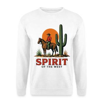 Esprit de l'Ouest Cowboy Crépuscule - Unisex Sweatshirt - white - Front
