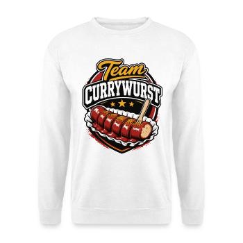 Team Currywurst | Fast Food Kult - Unisex Pullover - Weiß - Vorne