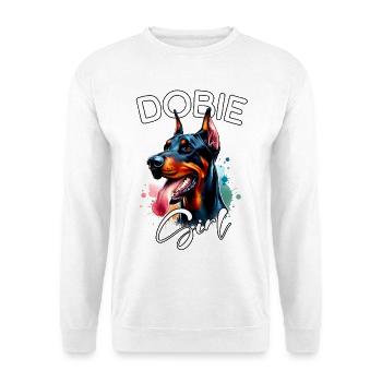 Doberman Fille Doberman - Sweat-shirt Unisexe - blanc - Devant