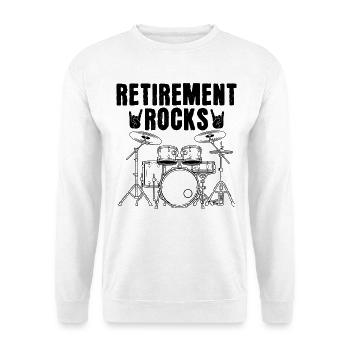 Retirement Rocks - Unisex Pullover - Weiß - Vorne
