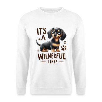 Wienerful Life Dackel lustige Hundedesign-Merch - Unisex Pullover - Weiß - Vorne