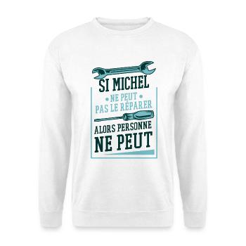 Michel Cadeau humour personnalisé - Sweat-shirt Unisexe - blanc - Devant