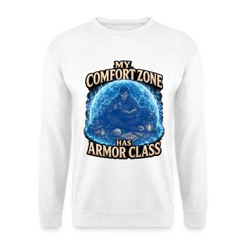 MA ZONE DE CONFORT PROPOSE LE COURS D’ARMURE - Sweat-shirt Unisexe - blanc - Devant