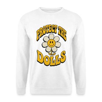 Protect The Dolls Flower Retro - Unisex Sweatshirt - white - Front
