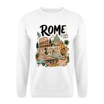 Rome la Dolce Vita Design - Unisex Sweatshirt - white - Front