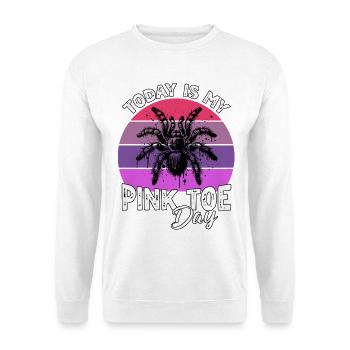 Pinkzeh Rosafuss Tarantel - Unisex Pullover - Weiß - Vorne