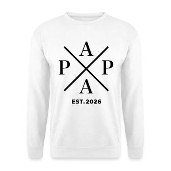 Papa Est. 2026 | Vater | Vatertag Geschenk - Unisex Pullover - Weiß - Vorne