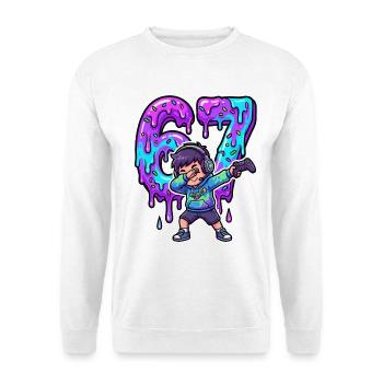 67 Dabbing Gamer Six Seven Meme Brainrot Zocker - Unisex Pullover - Weiß - Vorne