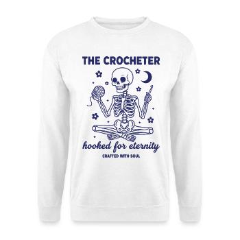 The Crocheter Hooked For Eternity Crafted With - Unisex Sweatshirt - white - Front