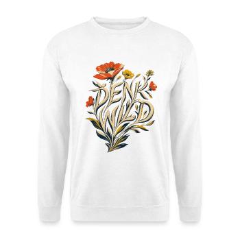 Think wild - ideas can't be fenced in! - Unisex Sweatshirt - white - Front