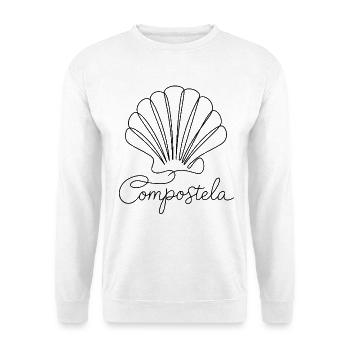 Compostela | Jakobsmuschel, Pilger, Santiago - Unisex Pullover - Weiß - Vorne