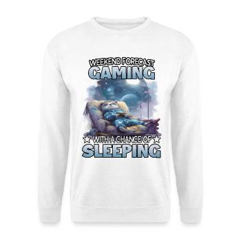 Weekend Forecast Gaming Panda - Unisex Sweatshirt - white - Front