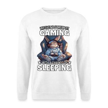 Weekend Gaming: Sleeping Bunny - Unisex Sweatshirt - white - Front