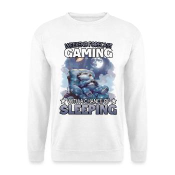 Gaming Weekend Sleep Probability - Unisex Sweatshirt - white - Front