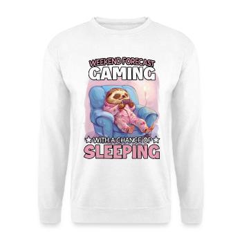 Weekend Gaming: Sleeping Sloth - Unisex Sweatshirt - white - Front