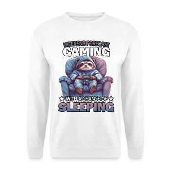Weekend Gaming: Slumbering Sloth - Unisex Sweatshirt - white - Front