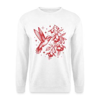 Hummingbird Flowers Bird Watcher - Unisex Sweatshirt - white - Front