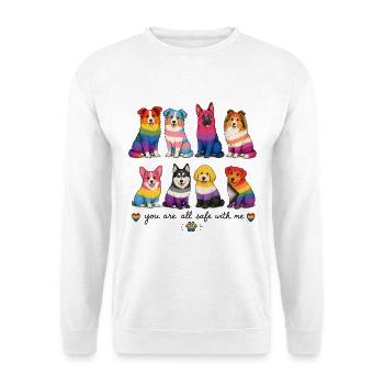 Pride Herding Dogs | You Are All Safe With Me - Unisex Sweatshirt - white - Front