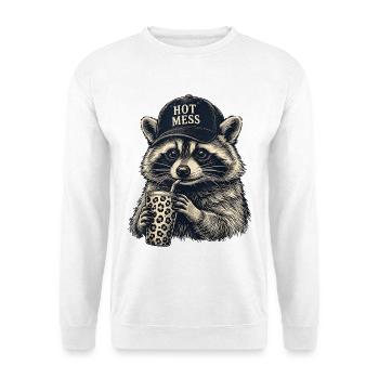 Capsule de raton laveur Hot Mess - Sweat-shirt Unisexe - blanc - Devant
