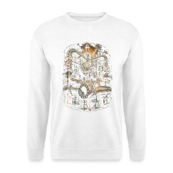 Constructeur de pipeline de couche de tuyau - Sweat-shirt Unisexe - blanc - Devant