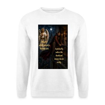 Respecter les limites – Mari revenu plus tôt – EN - Sweat-shirt Unisexe - blanc - Devant