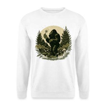 Bigfoot Forest Mushroom Natural Folklore - Unisex Sweatshirt - white - Front