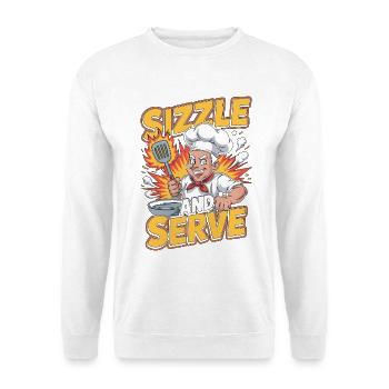Restaurant Chef Sizzle And Serve Culinary Arts - Unisex Sweatshirt - white - Front