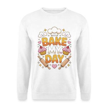 Restaurant Chef Bake My Day Loves Culinary Arts - Unisex Sweatshirt - white - Front
