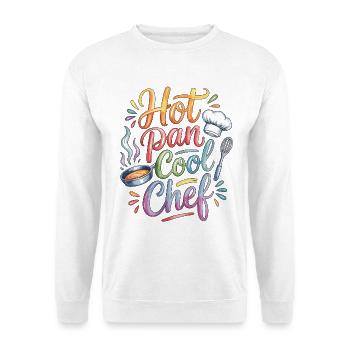 Restaurant Chef Hot Pan Cool Chef Food Preparation - Unisex Sweatshirt - white - Front