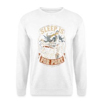 Küstenwache Rettungsschwimmer Sleep Is For Port - Unisex Pullover - Weiß - Vorne - Alina (178cm) & Michal (187cm)