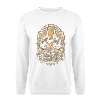 Tailleur de pierre La maçonnerie construite pour durer plus longtemps - Sweat-shirt Unisexe - blanc - Devant