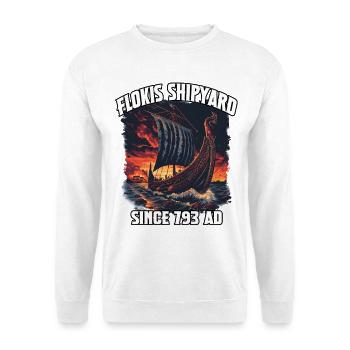 Flokis Shipyard Sailing Ship - Unisex Sweatshirt - white - Front