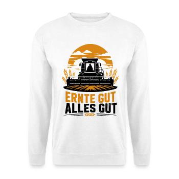 Ernte Gut Alles Gut | Getreide | Mähdrescher - Unisex Pullover - Weiß - Vorne