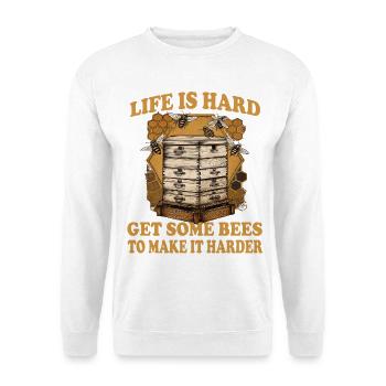 Bee Fan Beekeeper Hat Beekeeper Suit Beekeeping Accessories - Unisex Sweatshirt - white - Front