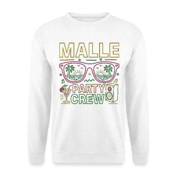 Malle Party Crew Summer Holiday Party - Unisex Sweatshirt - white - Front