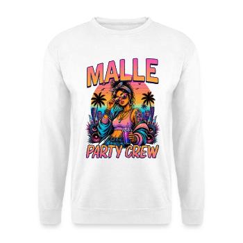 Malle Party Crew Sommer Urlaub Party - Unisex Pullover - Weiß - Vorne