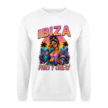 Motif des vacances d’été de l’équipe de fête à Ibiza - Sweat-shirt Unisexe - blanc - Devant