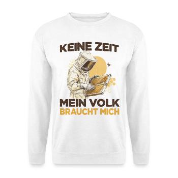Imker Zubehör Bienenvolk Spruch Imker Bienenzucht - Unisex Pullover - Weiß - Vorne