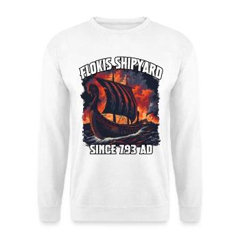 Ciel d’incendie du chantier naval Viking - Sweat-shirt Unisexe - blanc - Devant
