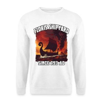 Incendie du chantier naval de Floki en 193 après J.-C. - Sweat-shirt Unisexe - blanc - Devant