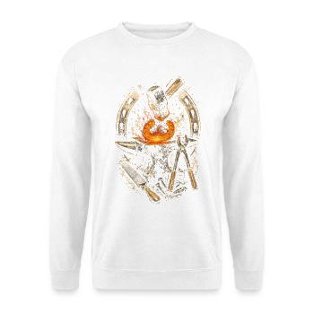 Hufschmied Hufschmiede - Unisex Pullover - Weiß - Vorne