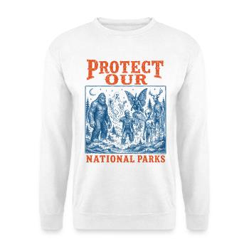 Cryptid Protect Our National Parks - Unisex Sweatshirt - white - Front