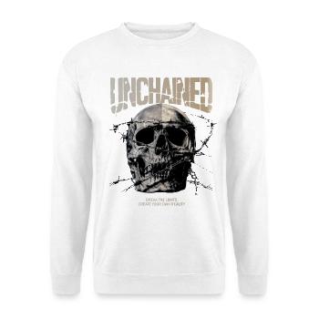 Unchained Skull Barbed Wire - Unisex Sweatshirt - white - Front