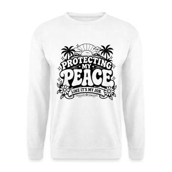 Meine Ruhe Schützen - Unisex Pullover - Weiß - Vorne