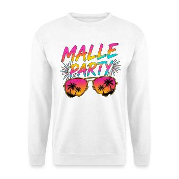 Tenue de fête Malle Majorque vacances d’été - Sweat-shirt Unisexe - blanc - Devant