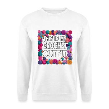 Déclaration de tenue au crochet - Sweat-shirt Unisexe - blanc - Devant