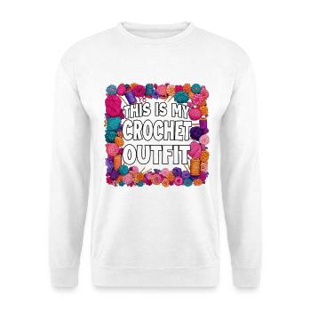 Voici ma tenue au crochet - Sweat-shirt Unisexe - blanc - Devant